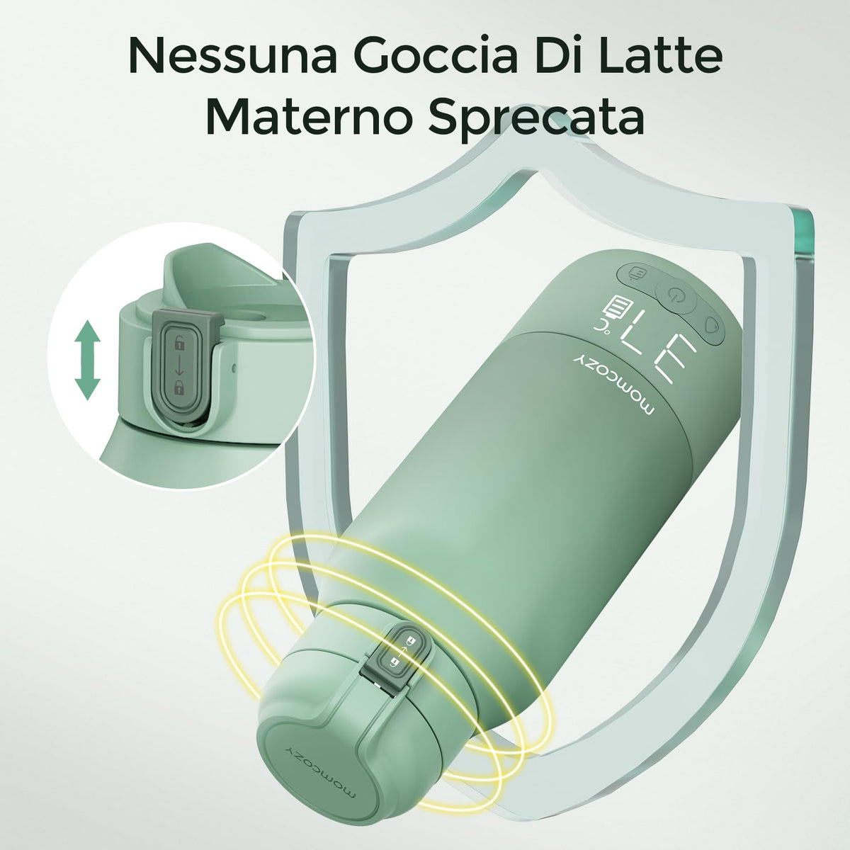 Momcozy Scaldabiberon Portatile Wireless Scalda Latte Materno Acqua 500ml