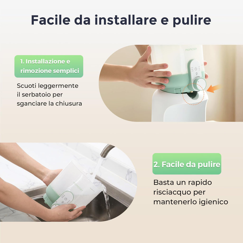 Momcozy Scaldacqua Istantaneo Biberon 1685 ML con Doppia Luce Notturna