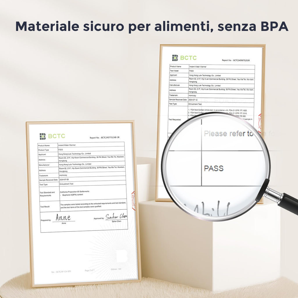 Momcozy Scaldacqua Istantaneo Biberon 1685 ML con Doppia Luce Notturna