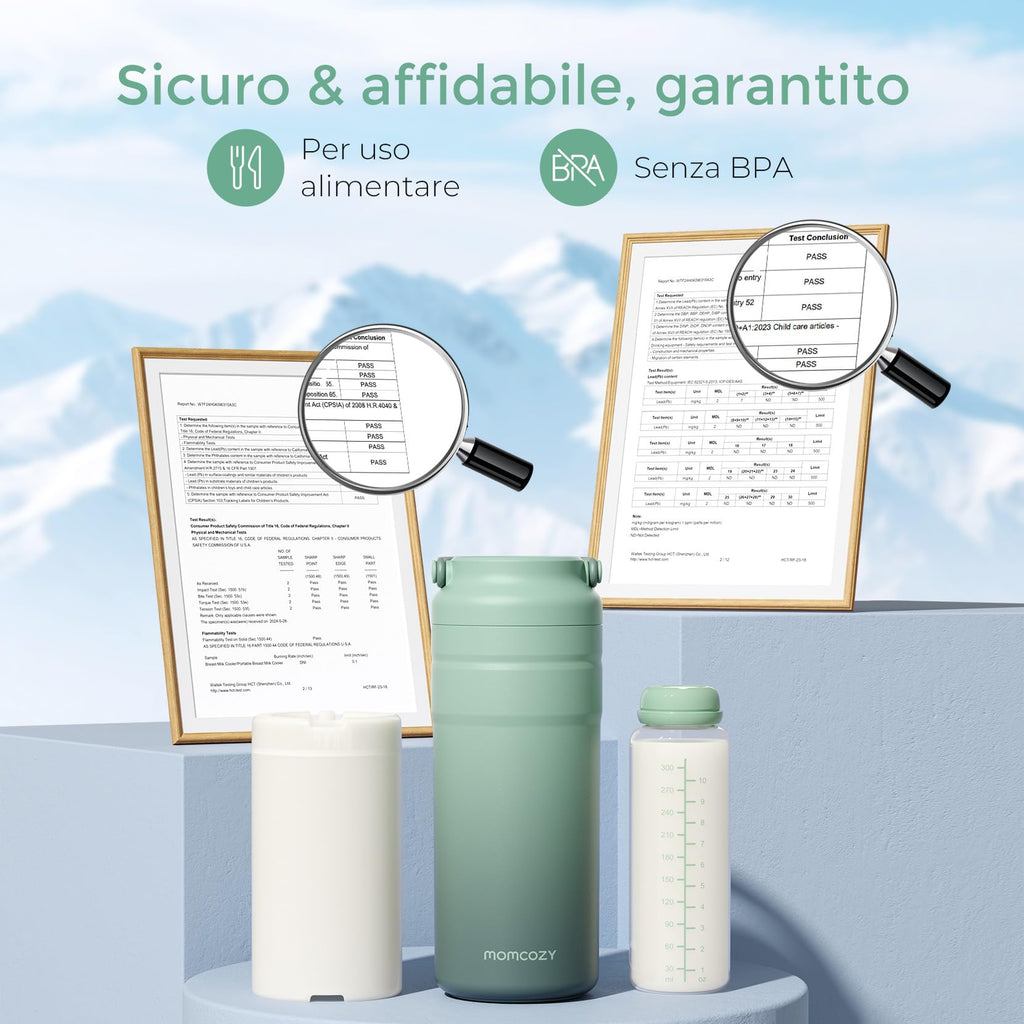 Momcozy Refrigeratore Portatile Latte Materno Contenitore Termico 355 ML