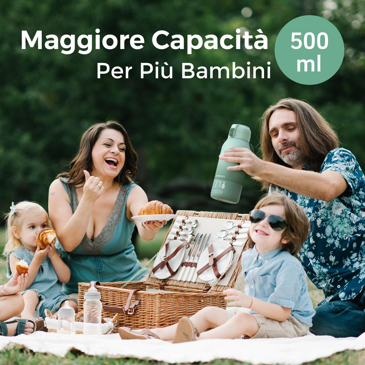 Momcozy Scaldabiberon Portatile Wireless Scalda Latte Materno Acqua 500ml